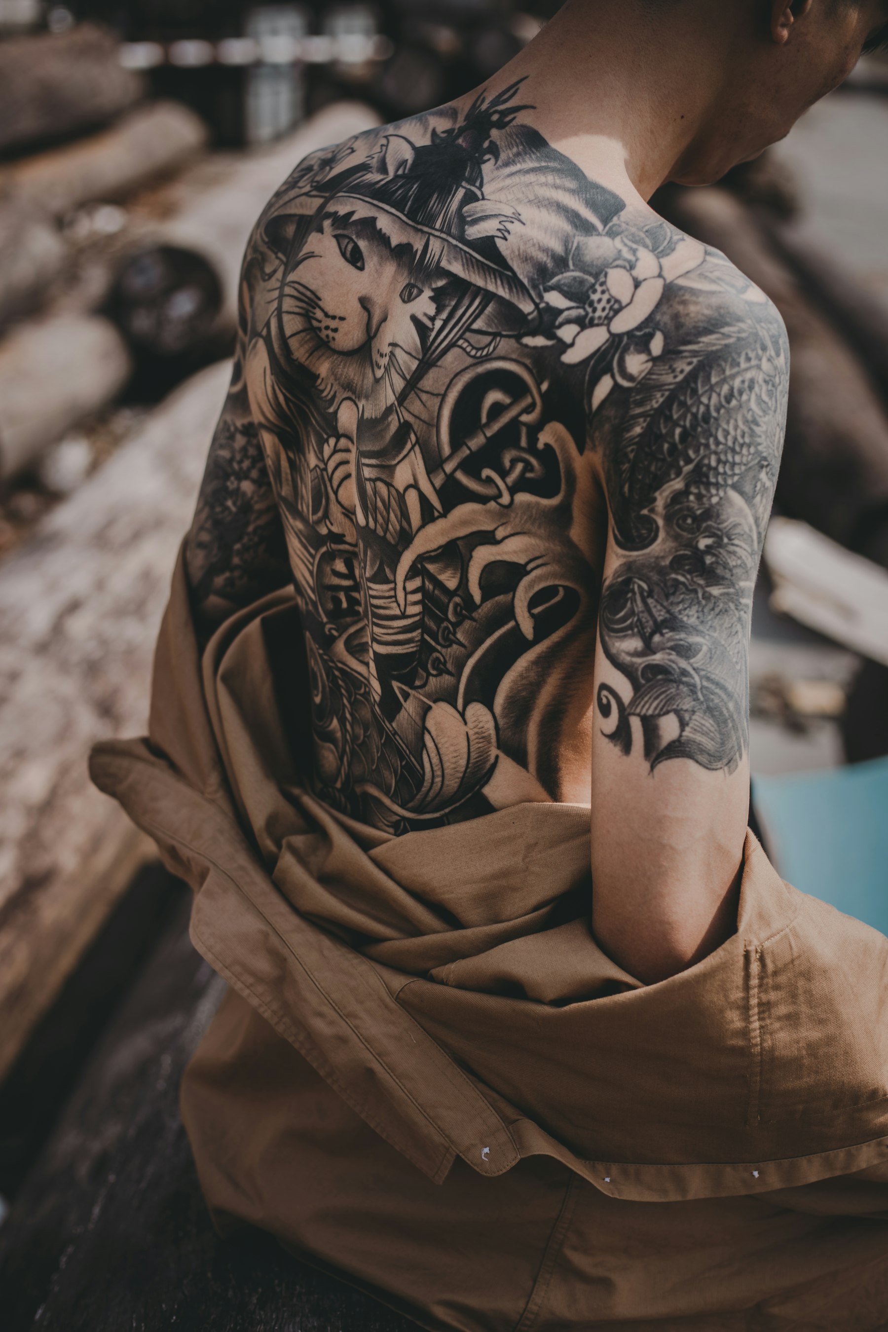 Aiguille de tatouage en action